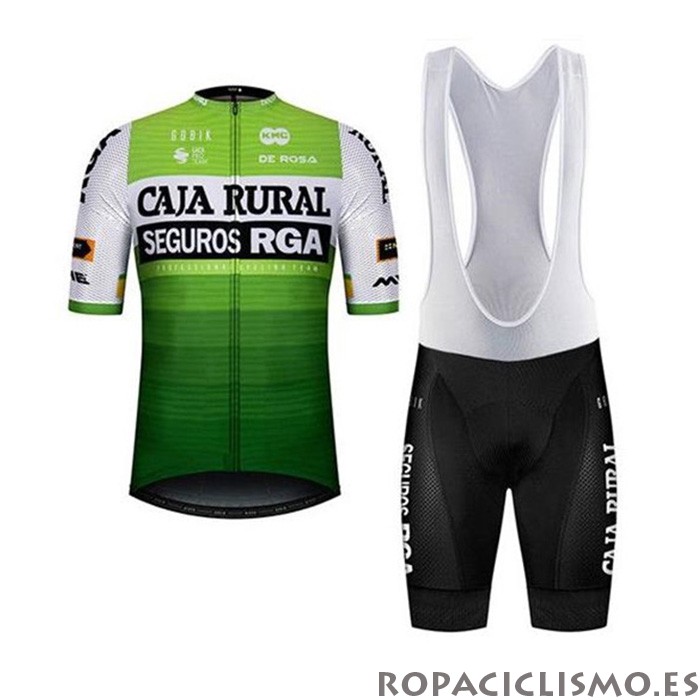 2020 Maillot Caja Rural Tirantes Mangas Cortas Blanco Verde